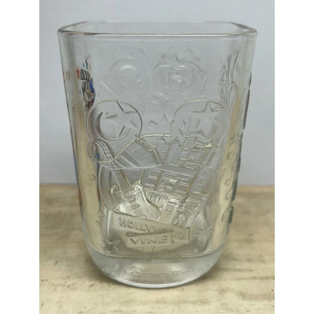 2000 Mickey Mouse Walt Disney Millenium Celebration McDonald's Glasses Set Of 2